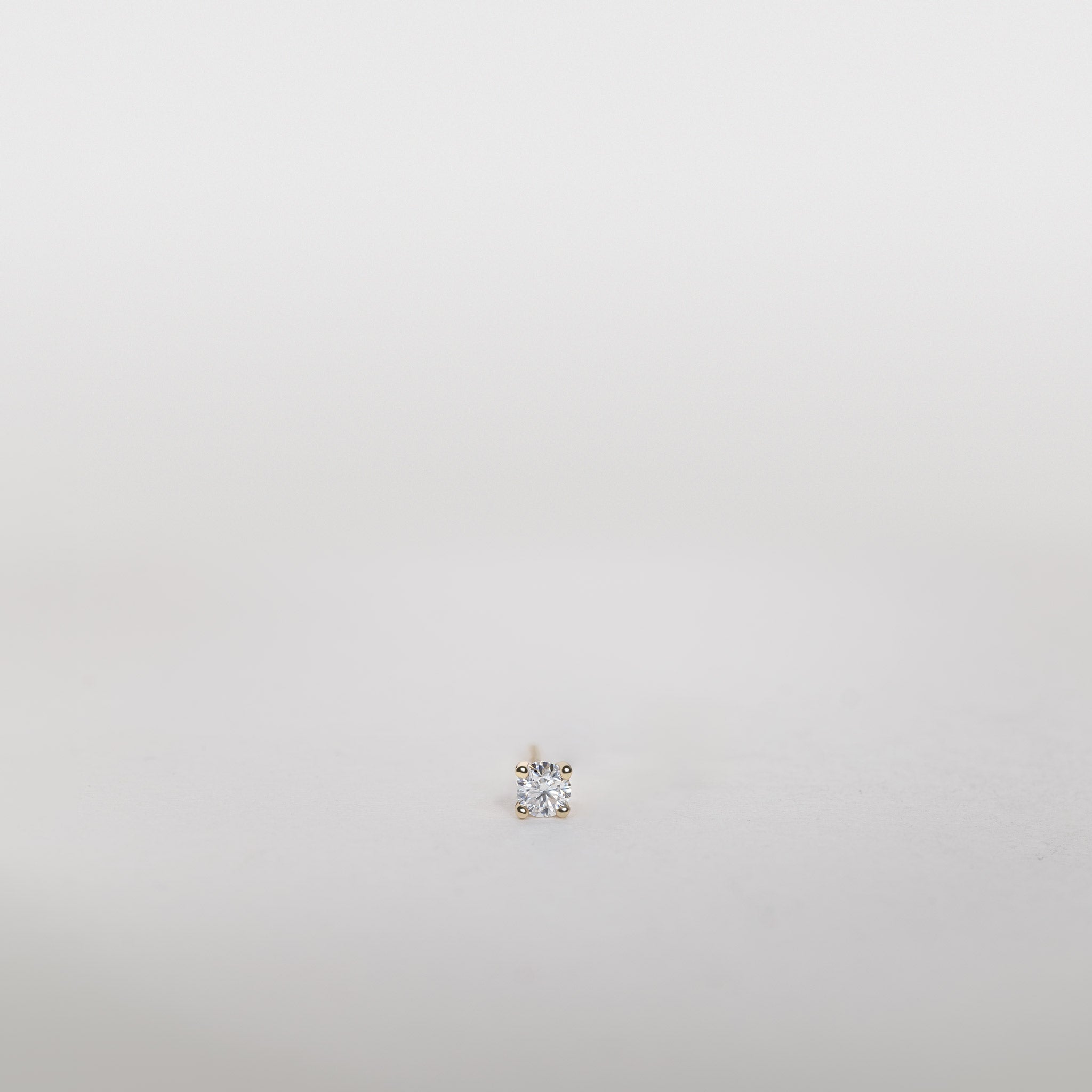 0.10ct Lab Grown Diamond solitaire stud earrings 14K Gold Jocelyn