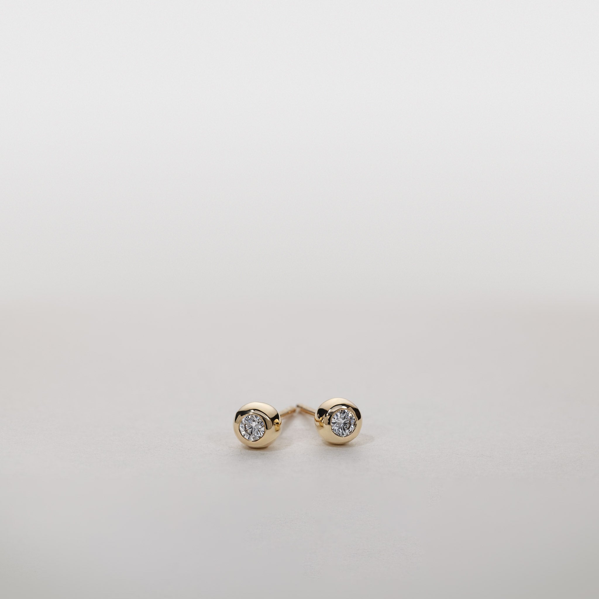 Ayah – bubble stud earrings 0.15ctw lab grown diamond 10K Yellow