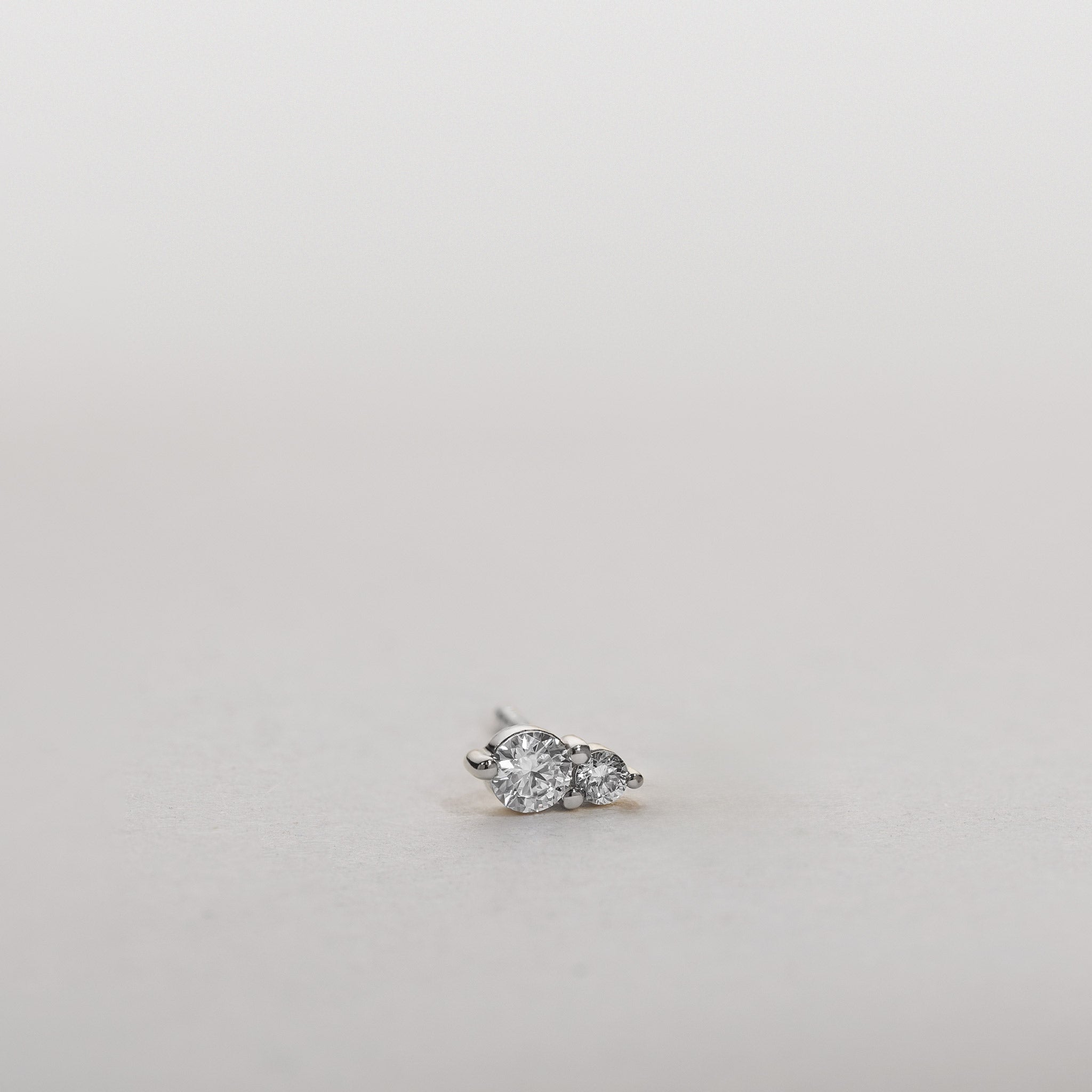 0.25 Carats Lab Grown Diamond two-stone stud earrings 14K Gold Jocelyn