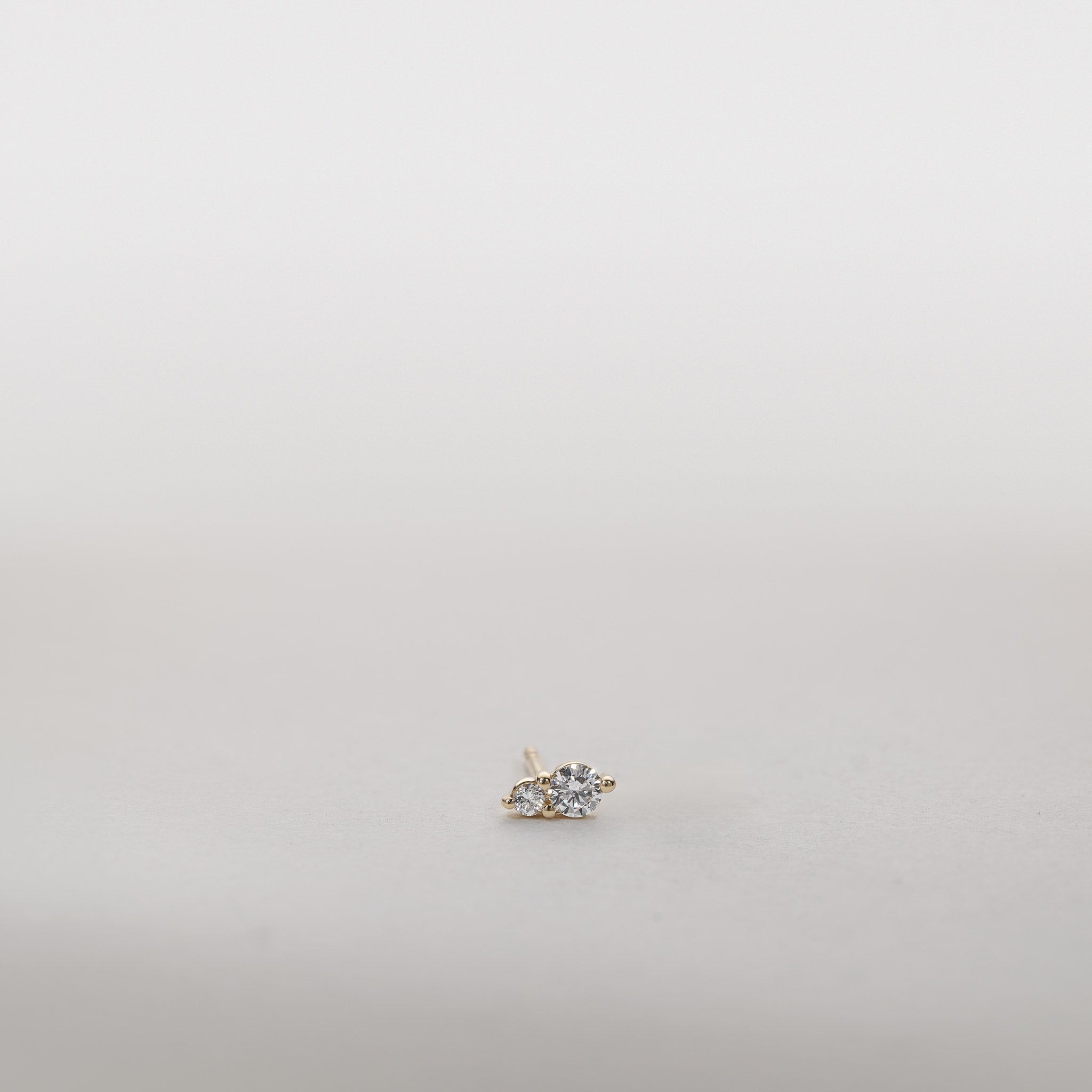 0.25 Carats Lab Grown Diamond two-stone stud earrings 14K Gold Jocelyn