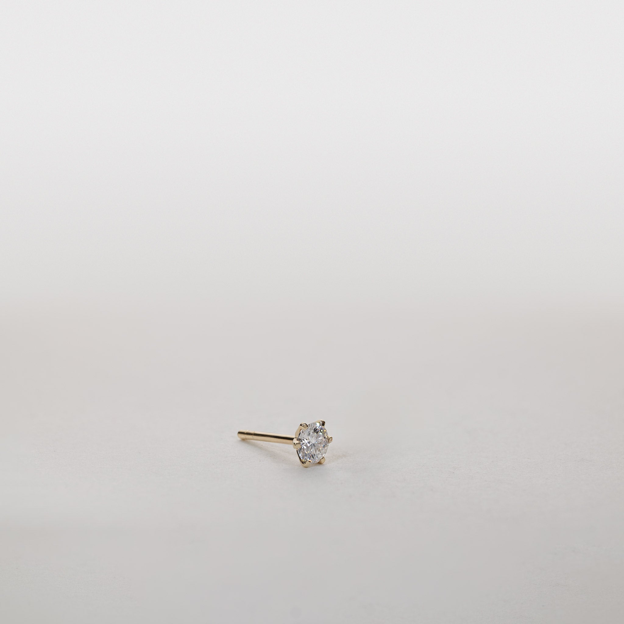 Amber Six-Prong Solitaire Studs – 0.50 ct Lab-Grown Diamonds 14K Gold