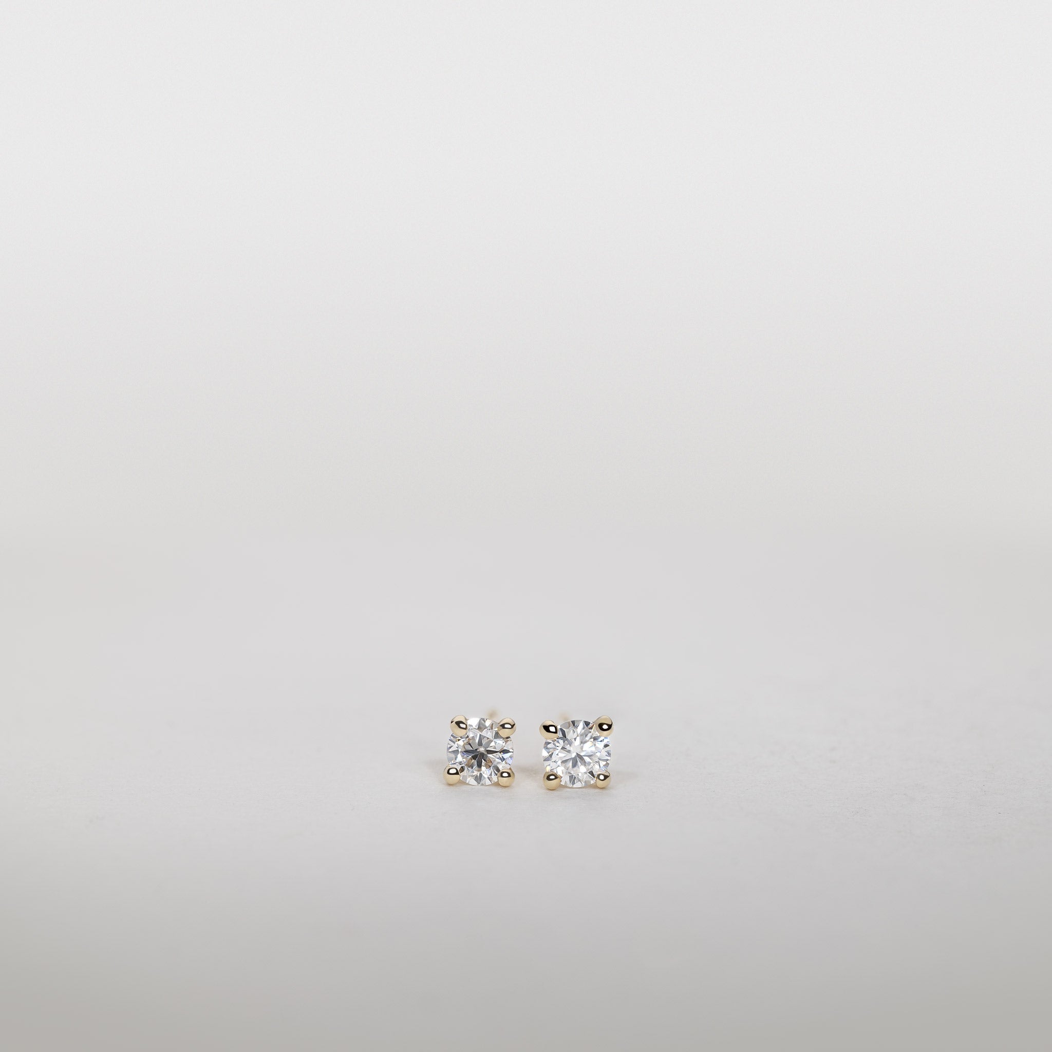 Jocelyn Four-Prong Solitaire Studs – 0.50 ct lab-grown diamonds 14K gold