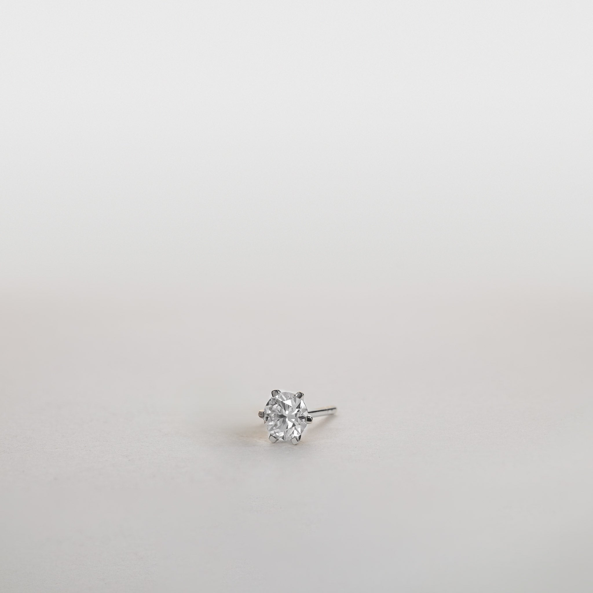 Amber Six-Prong Solitaire Studs – 1.00 ct Lab-Grown Diamonds 14K Gold