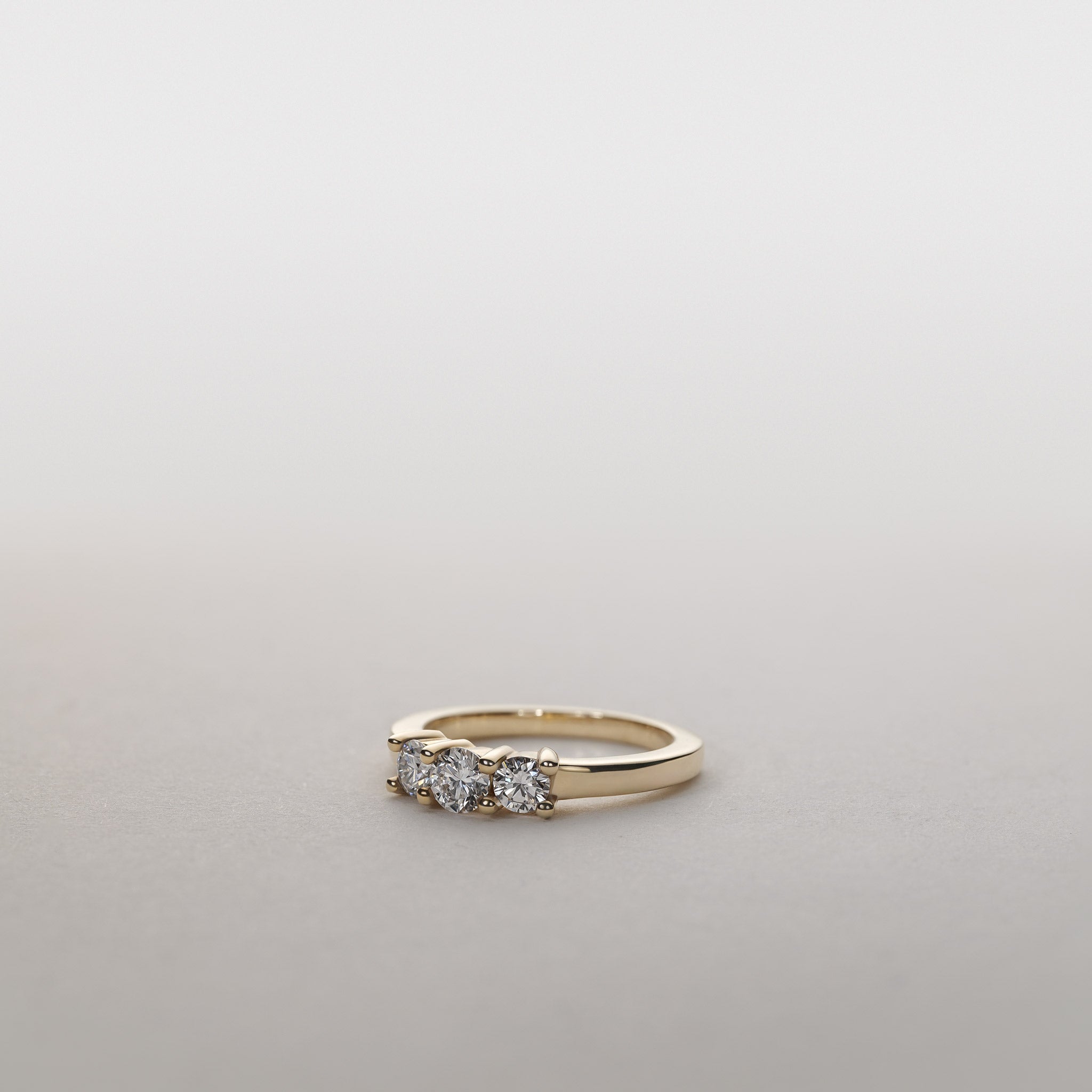 0.60ct Diamond Three Stone Ring 14K Gold Jocelyn