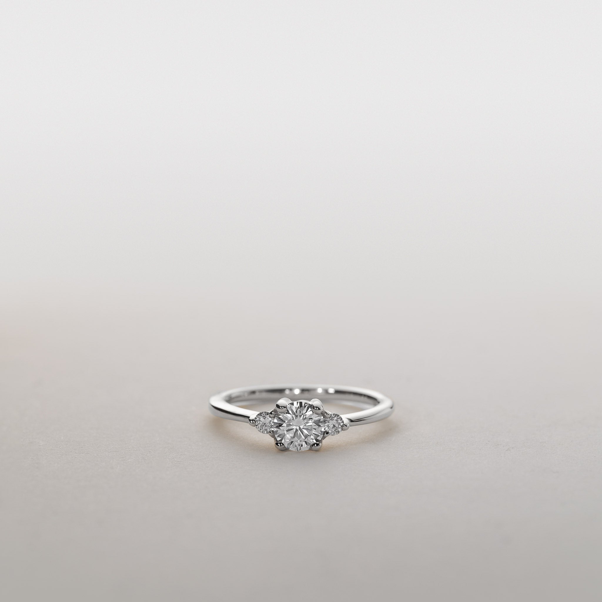 Noelle Vintage Three-Stone Ring – 0.60 ct Moissanite Silver