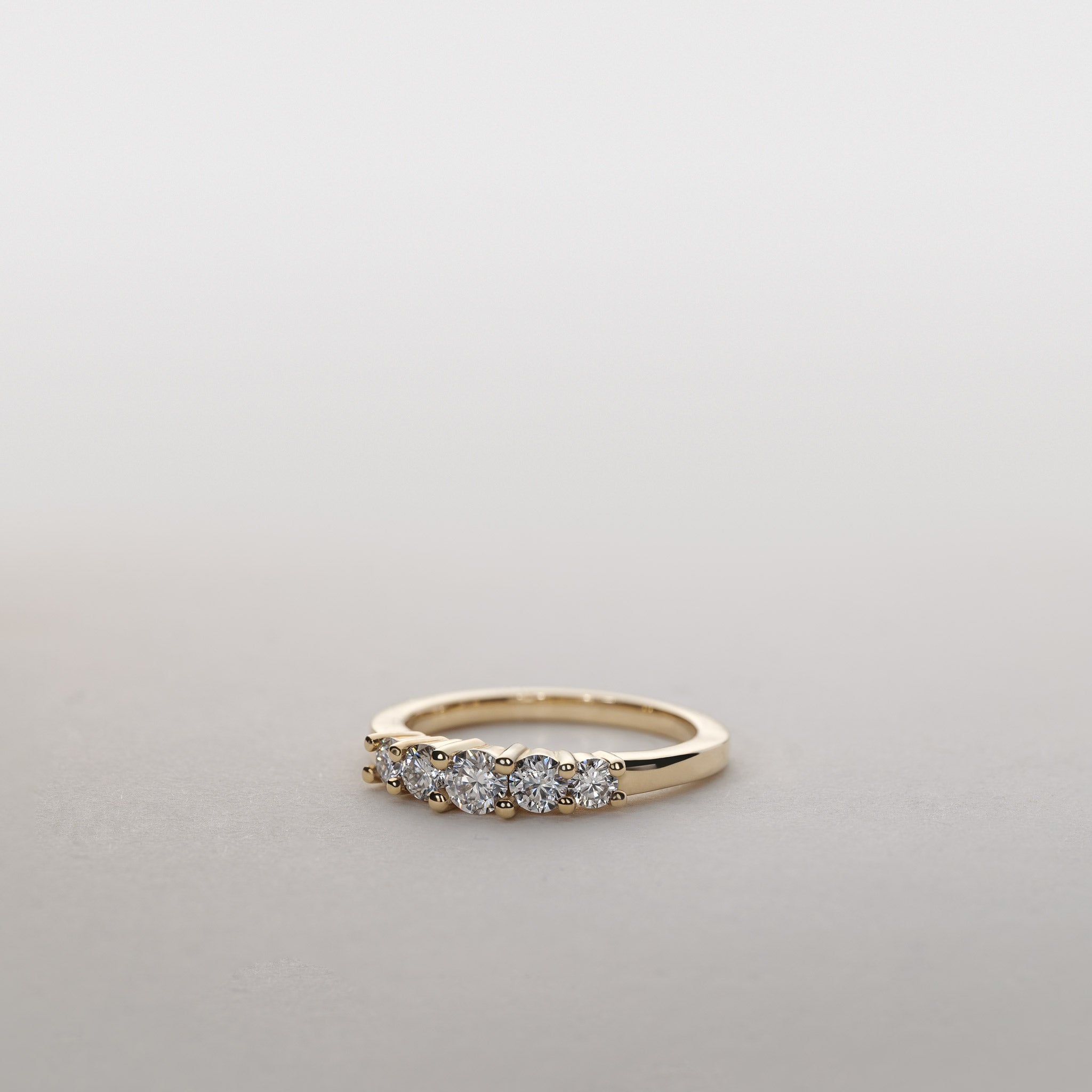 0.75ct Diamond Five Stone Ring 14K Gold Jocelyn