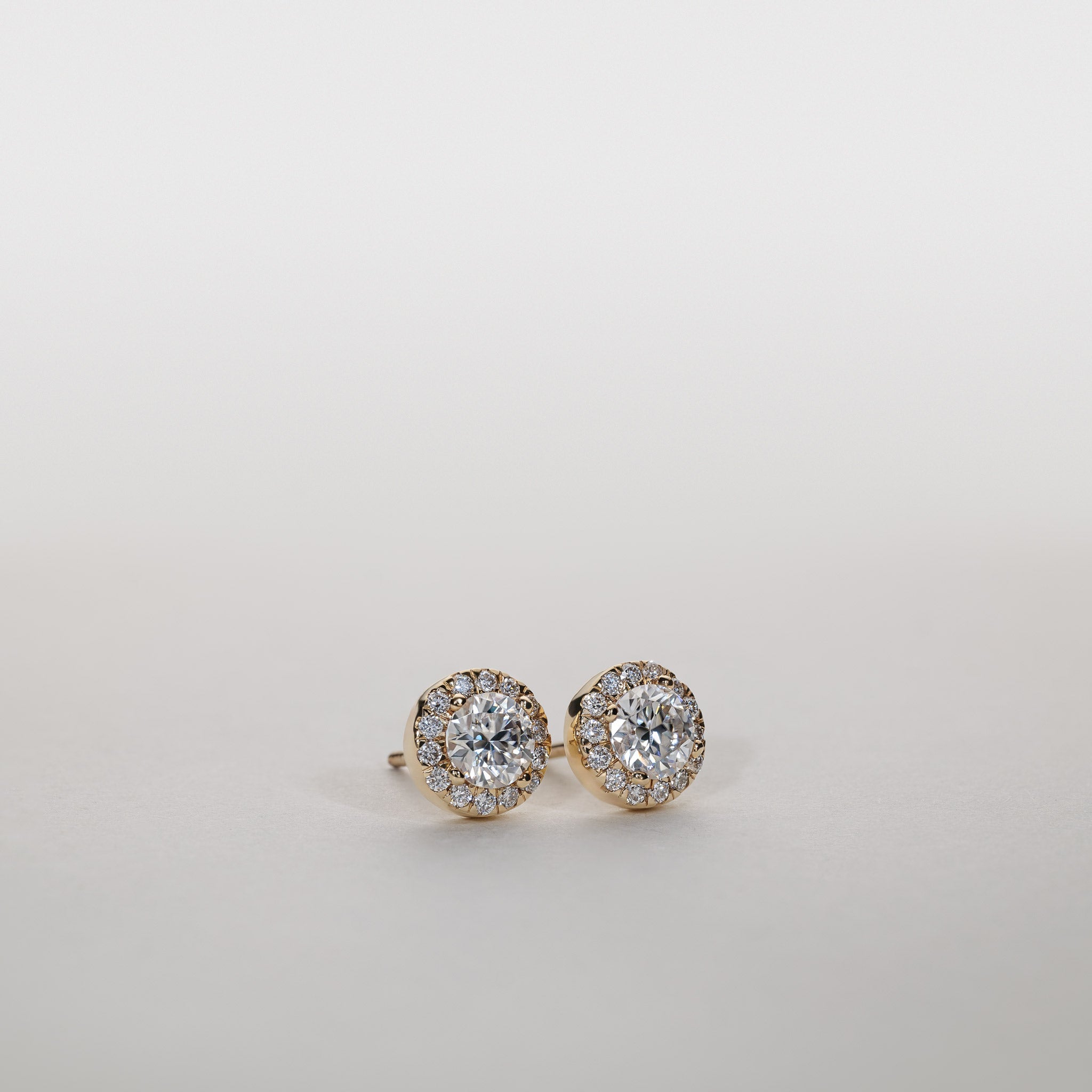 Clara Halo Studs – 1.50 ct lab-grown diamonds 14K gold
