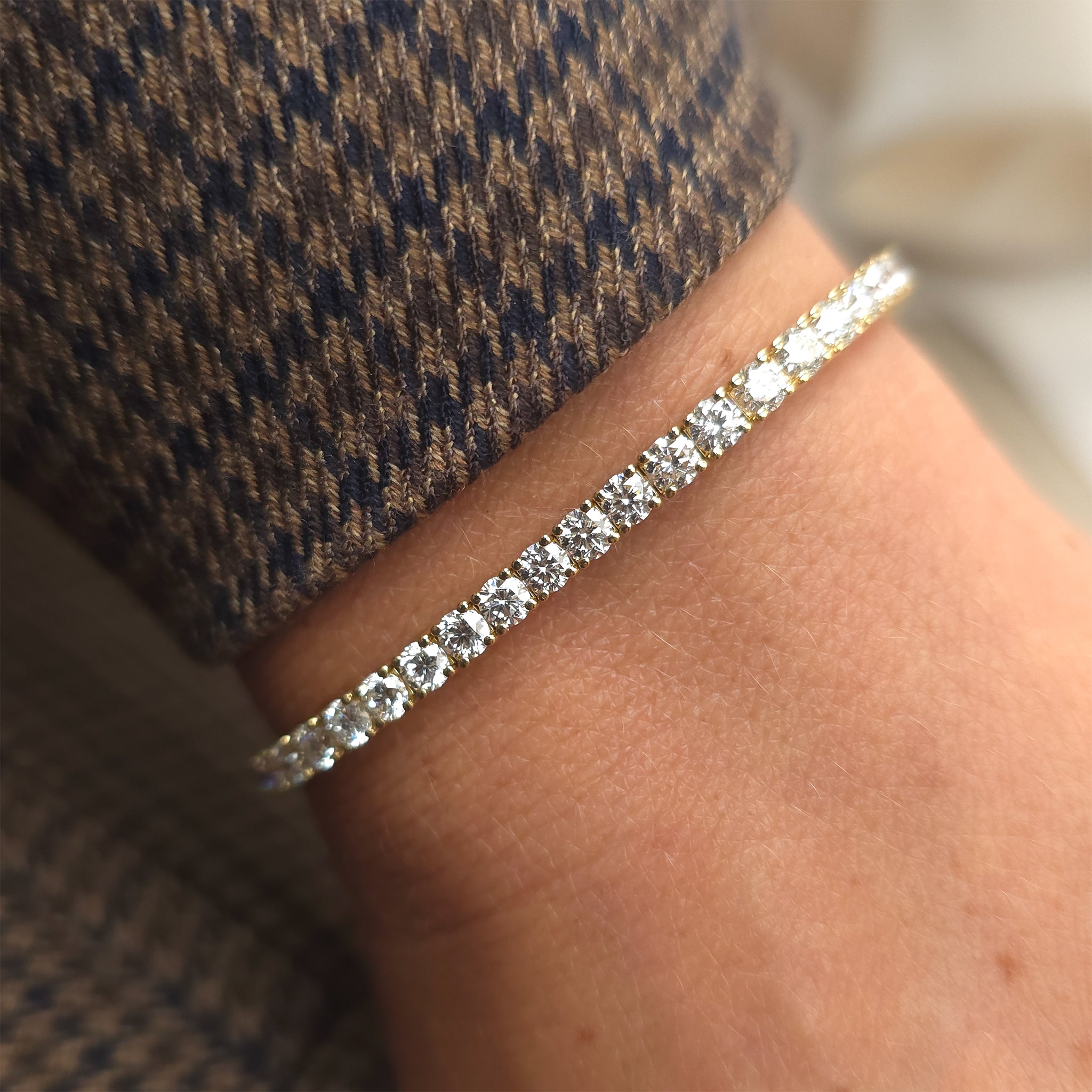 Clara Tennis Bracelet – 7.5 ct Lab-Grown Diamonds 14K Gold