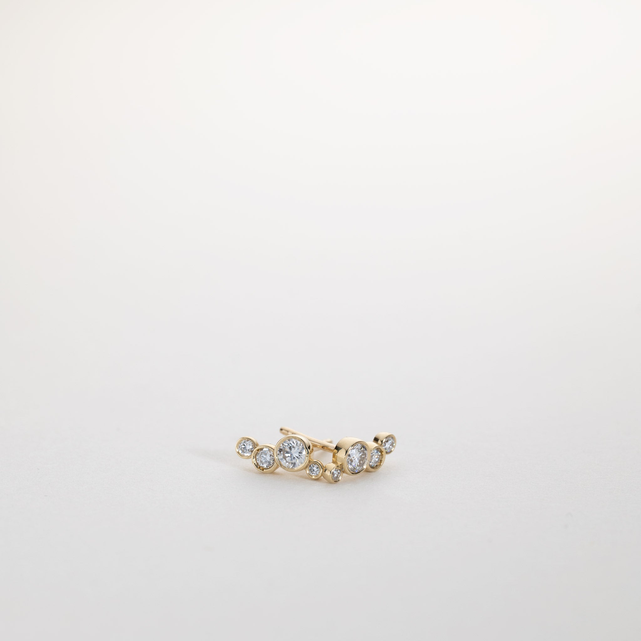 Isaline Four Stone Bezel Studs – 0.50 ct Lab-Grown Diamonds 14K Gold