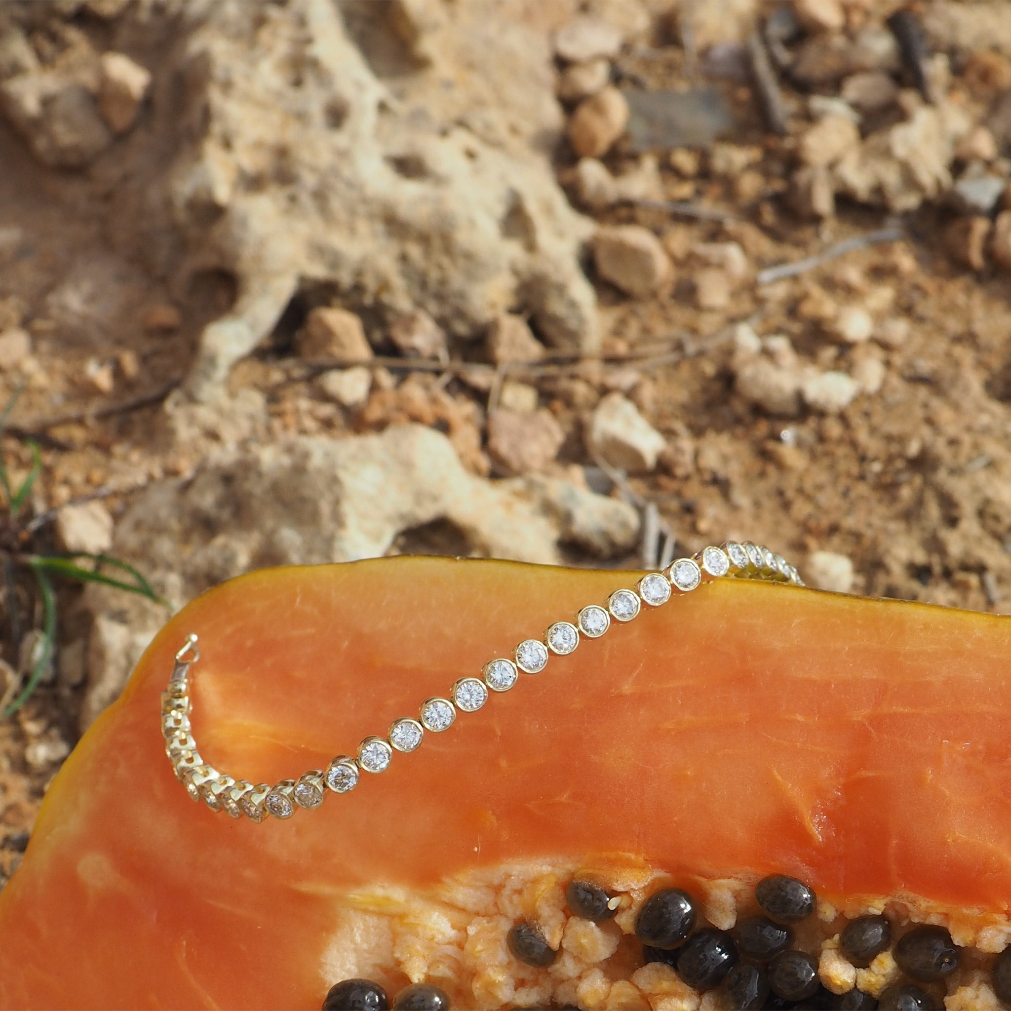 Isaline Bezel Tennis Bracelet – 2.0 ct Lab-Grown Diamonds 14K Gold