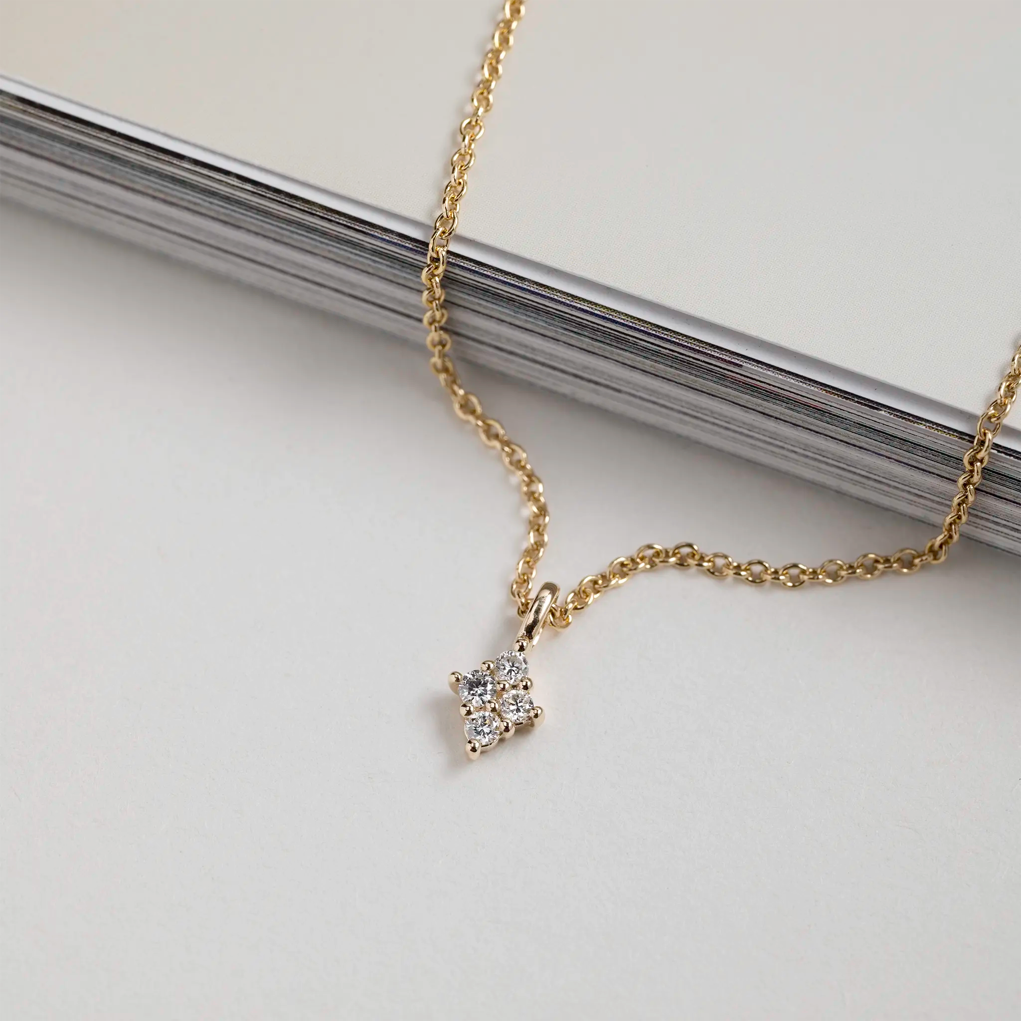 Jocelyn Harlequin Pendant – 0.15 ct Lab-Grown Diamond 14K Gold