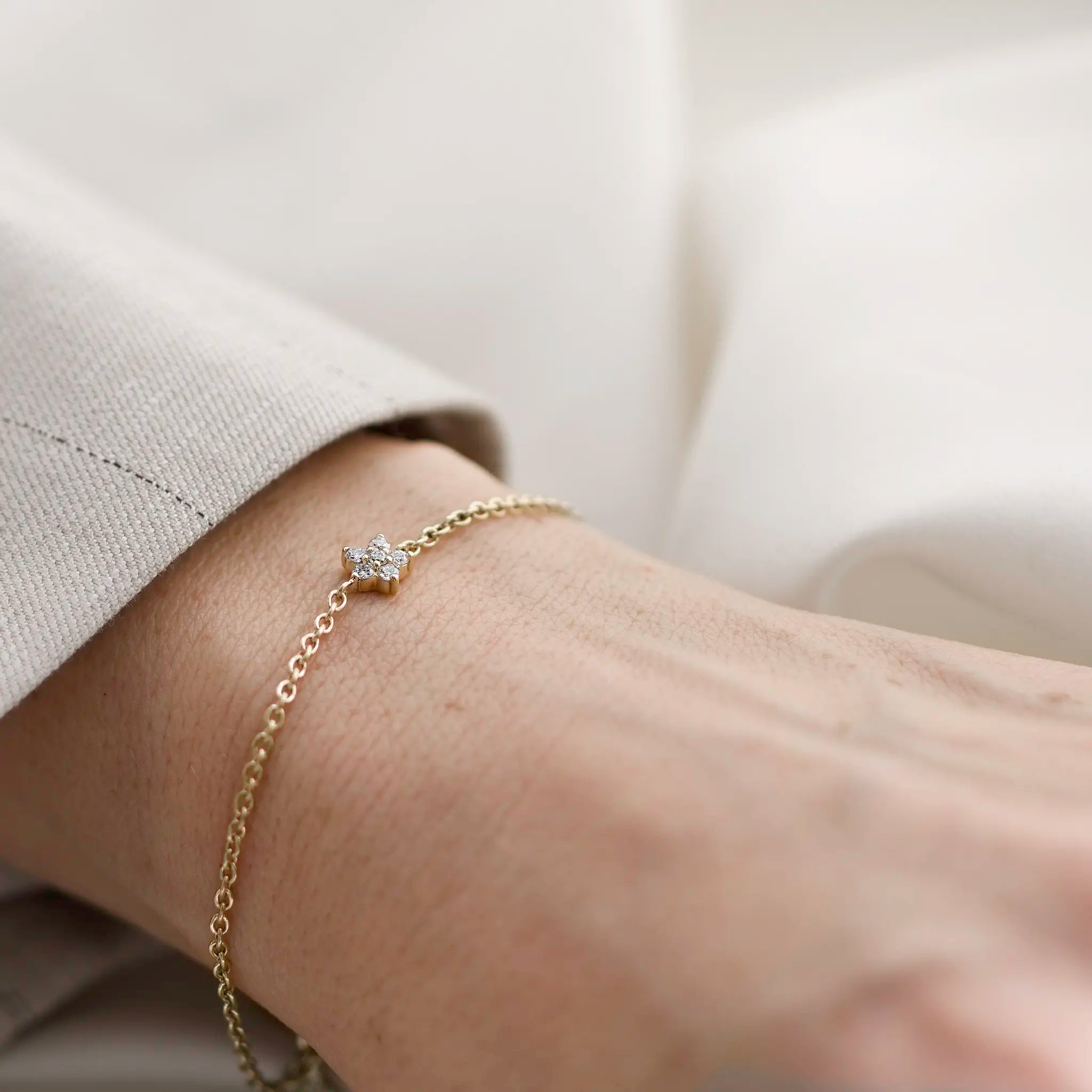 Jocelyn Shooting Star Bracelet – 0.10 ct Lab Grown Diamonds 14K Gold