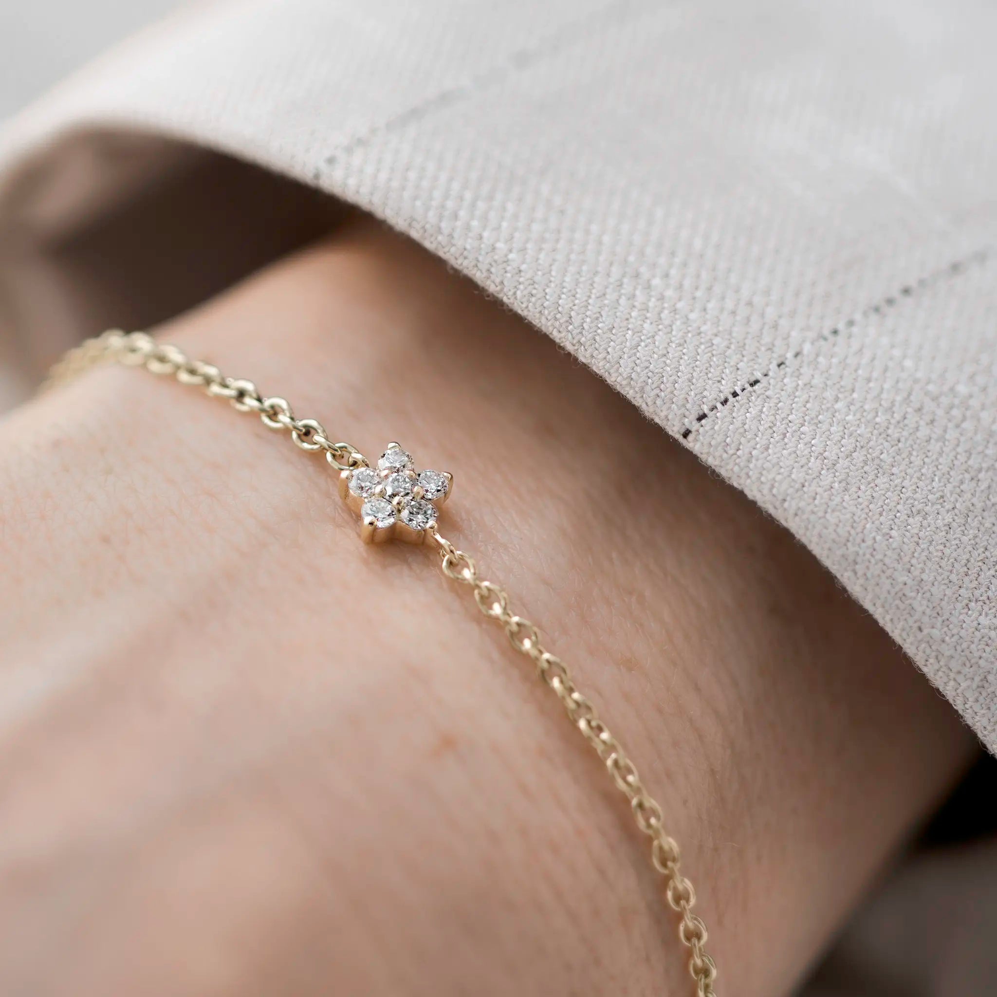 Jocelyn Shooting Star Bracelet – 0.10 ct Lab Grown Diamonds 14K Gold