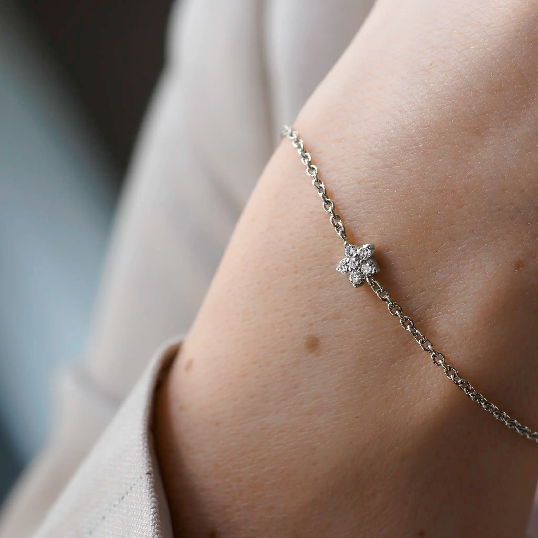 Pavé Shooting Star Bracelet 0.20 Carats Moissanite Silver Jocelyn