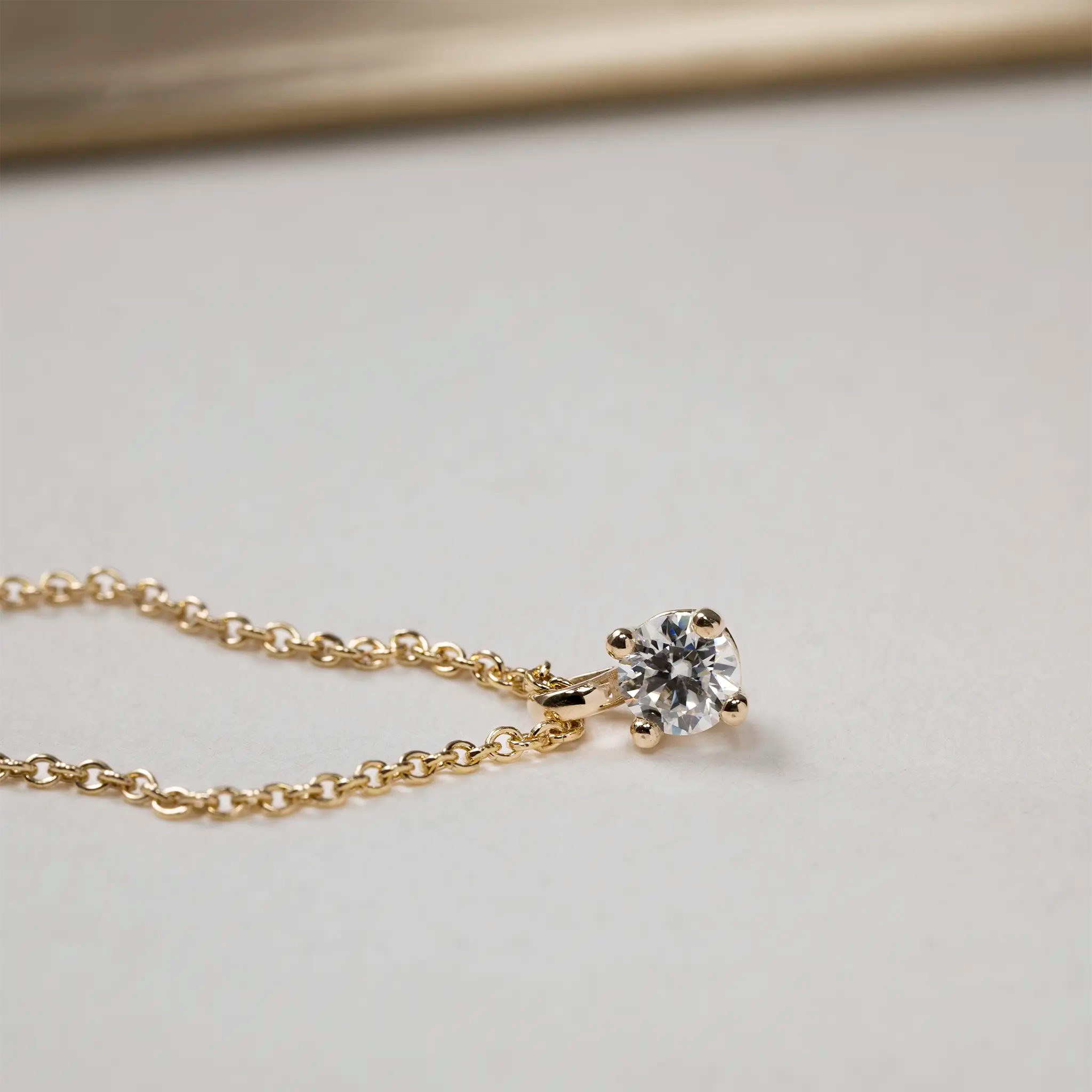 0.50ct Diamond Solitaire Pendant 14K Gold Jocelyn