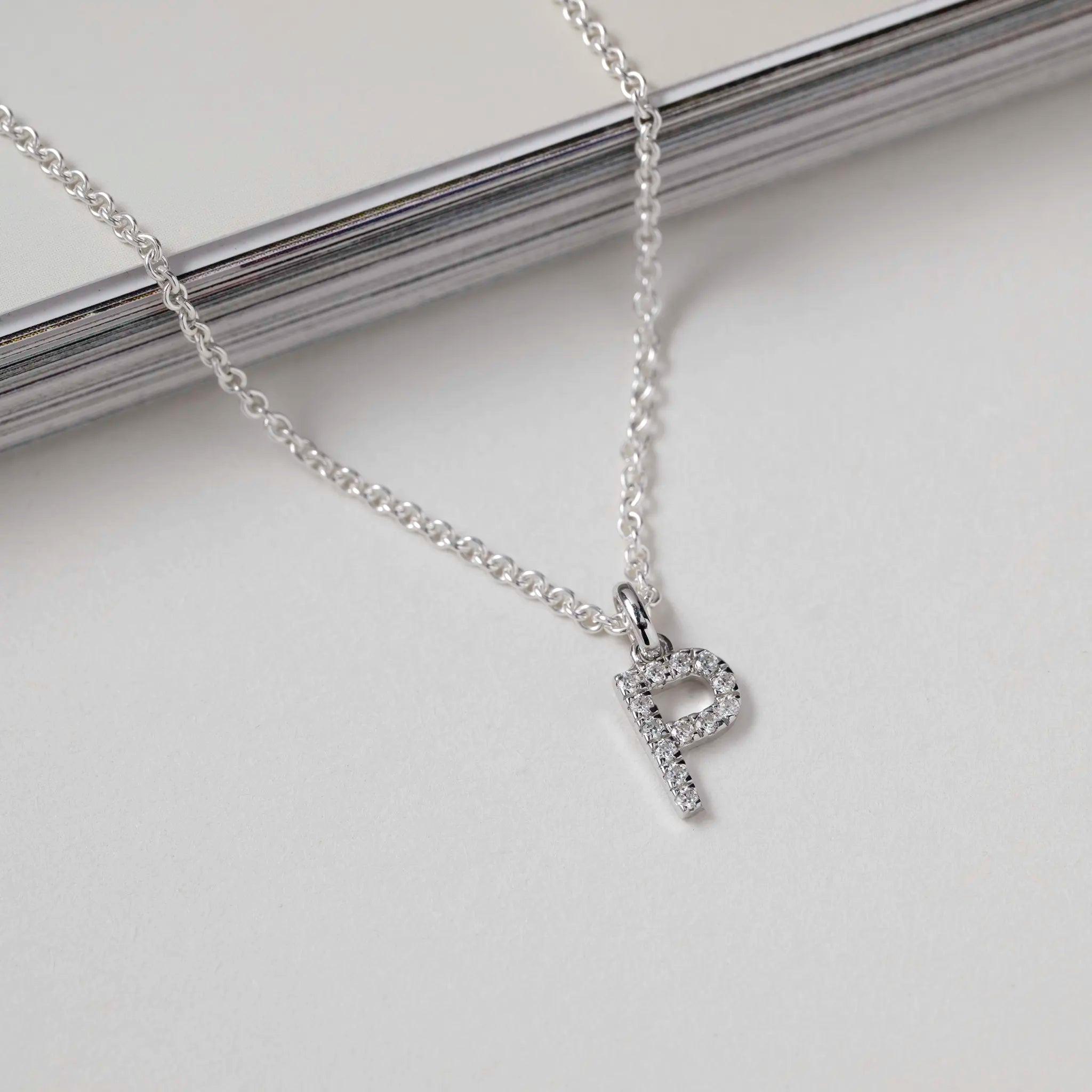 Jocelyn – Letter Charm "P" Initial Lab Grown Diamond 14K Gold