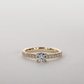 Clara Pavé Four-Prong Solitaire Ring – 1.85 ct Lab-Grown Diamonds Gold