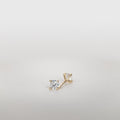 Jocelyn Four-Prong Solitaire Studs – 1.00 ct moissanite 14K Gold