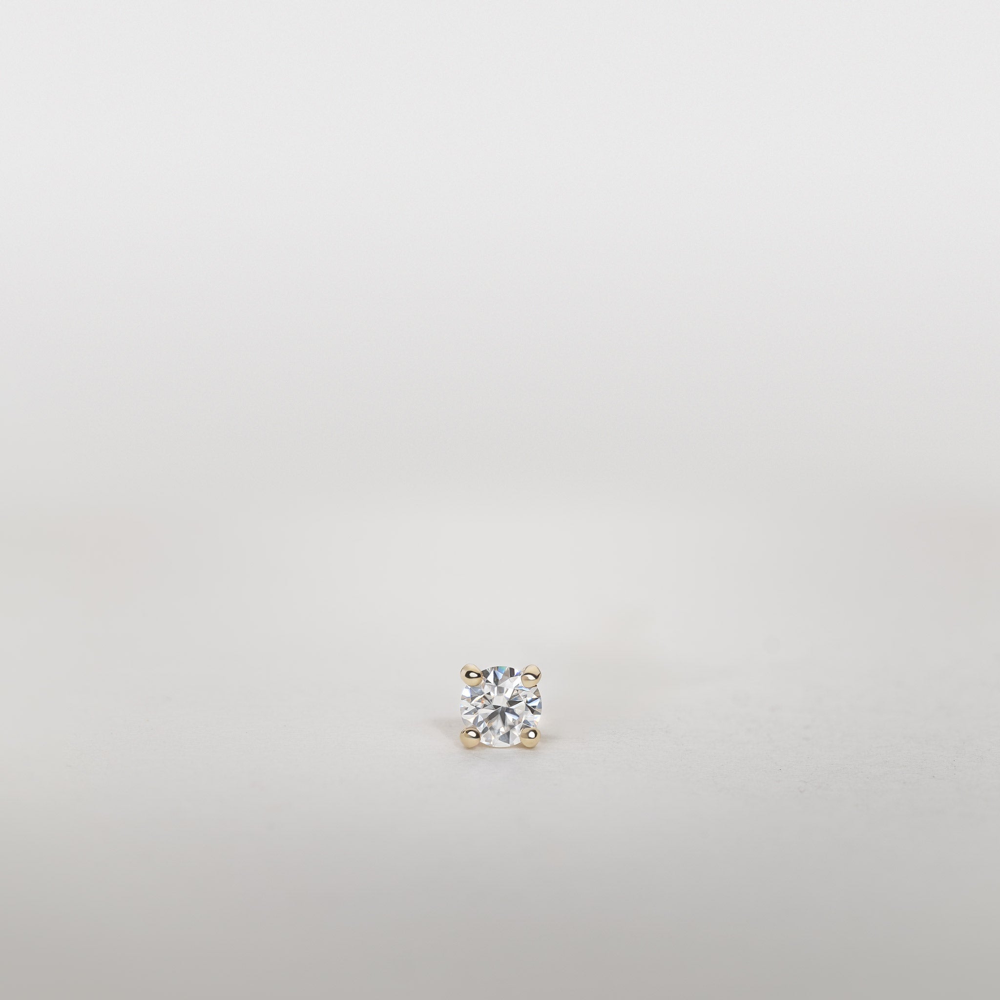 0.50ct Diamond Solitaire Stud Earrings 14K Gold Jocelyn