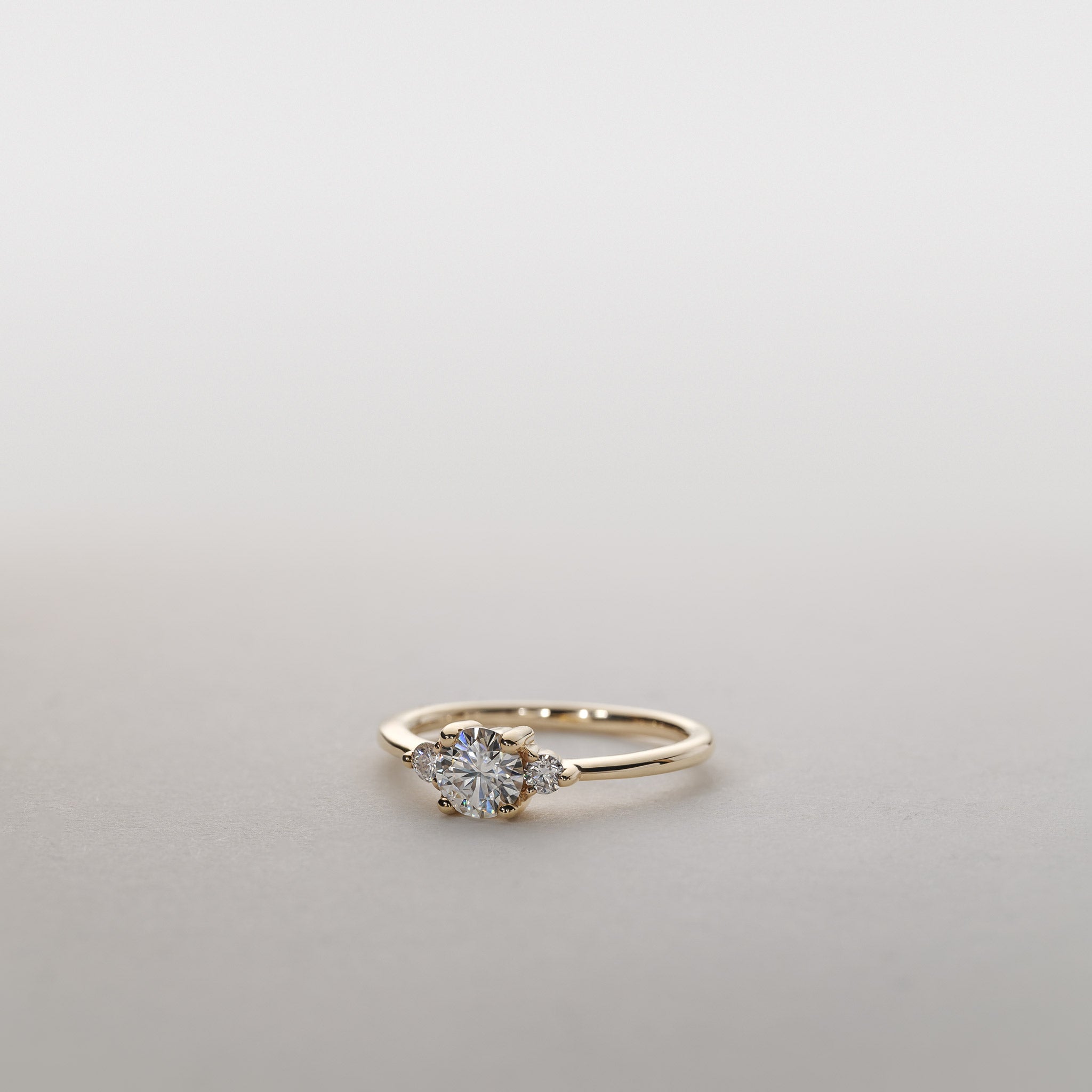 0.60ct Diamond Vintage Three Stone Ring 14K Gold Jocelyn