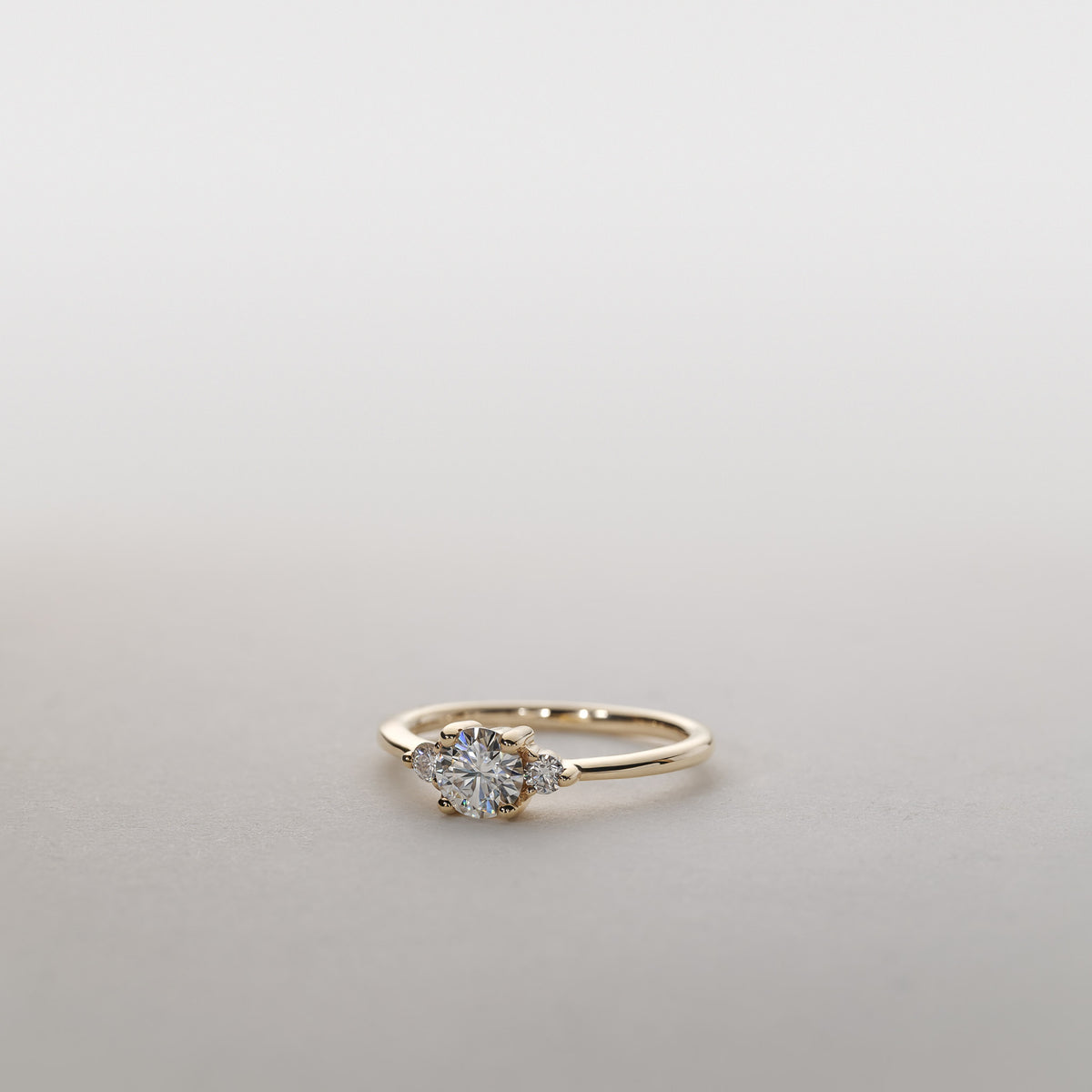 Noelle Vintage Three-Stone Ring – 0.60 ct Lab-Grown Diamonds 14K Gold
