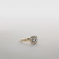 Clara Cushion Halo Ring – 1.00 ct lab-grown diamonds 14K gold -Medium- (New)