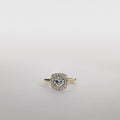 Clara Cushion Halo Ring – 0.75 ct lab-grown diamonds 14K gold -Medium- (New)