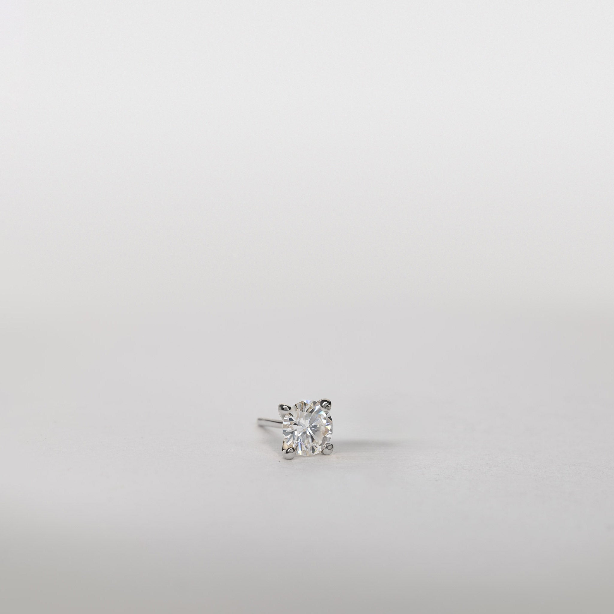 Lab Grown Diamond Solitaire Stud Earrings 14K Gold Jocelyn