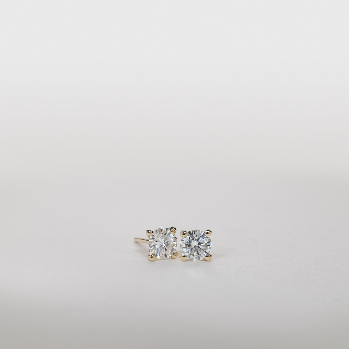Jocelyn Four-Prong Solitaire Studs – 1.5 ct lab-grown diamonds 14K gold