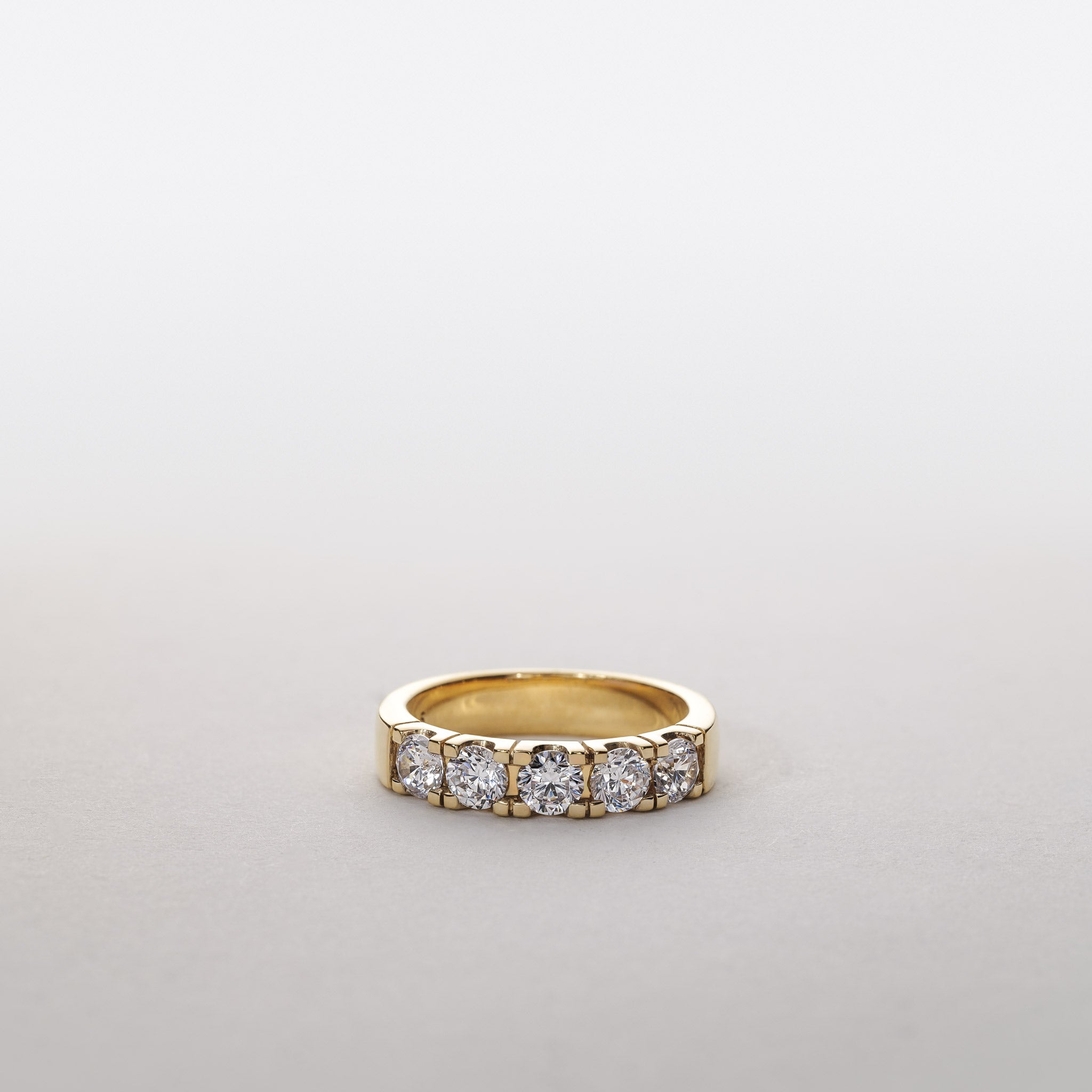 14K Yellow Gold Diamond Half Eternity Ring "Five Stone" - Brilliant Cut Lab-Grown Chloé