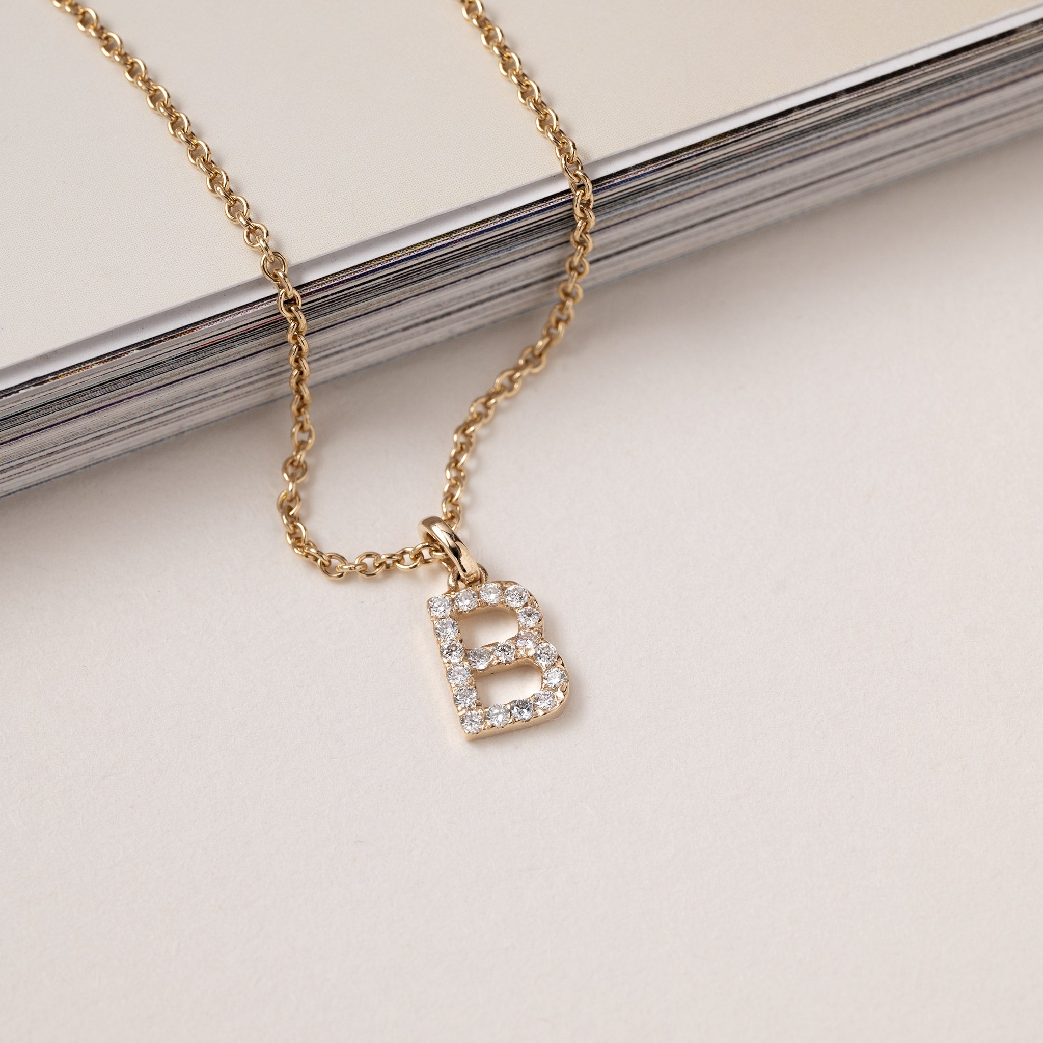 Diamond Letter Charms with Initials in 14-Karat gold