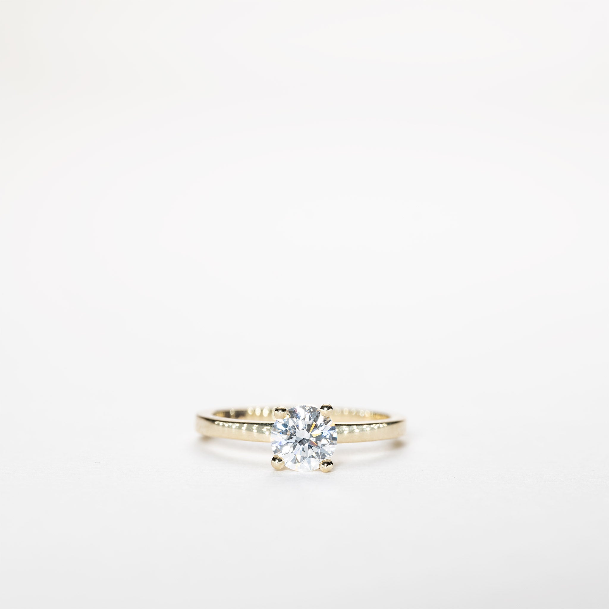 Lab-Grown Diamond Solitaire Ring in 14k Gold with Four-Prong Setting