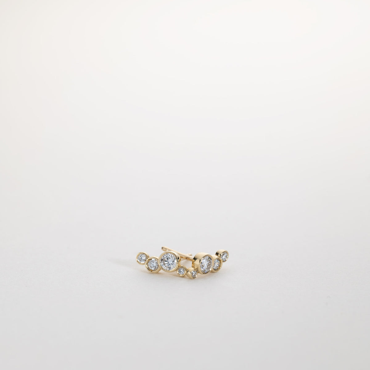 Isaline Four Stone Bezel Studs – 0.50 ct Lab-Grown Diamonds 14K Gold