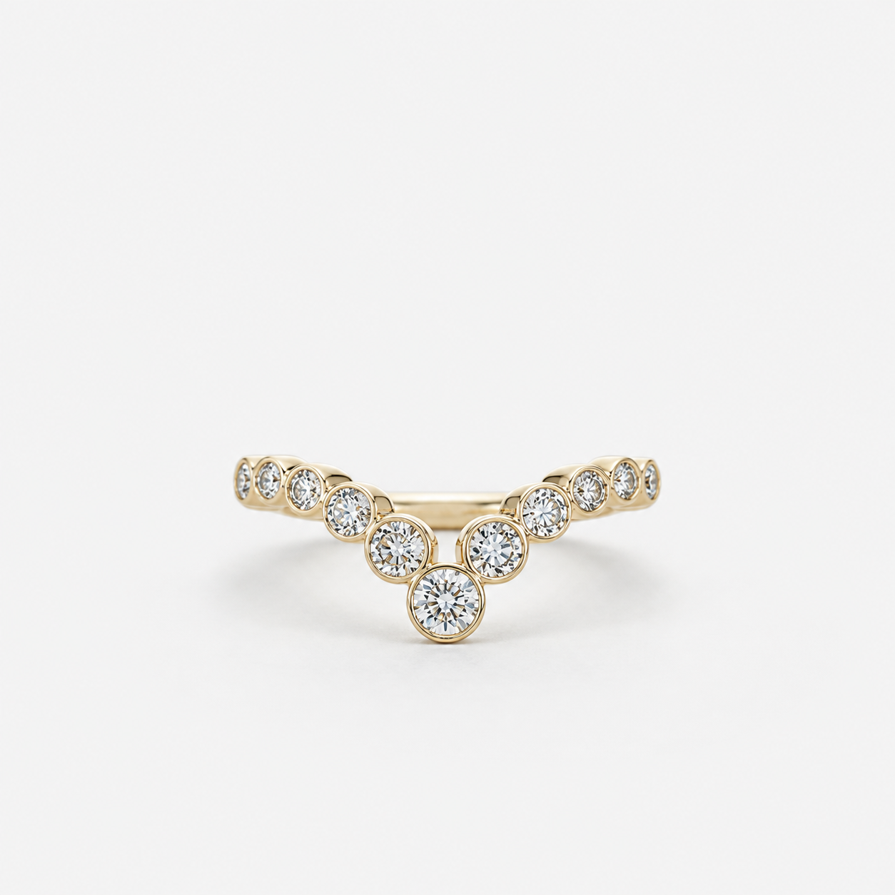 Isaline Victory Bezel Ring – 0.60 ct Lab-Grown Diamonds 14K Gold