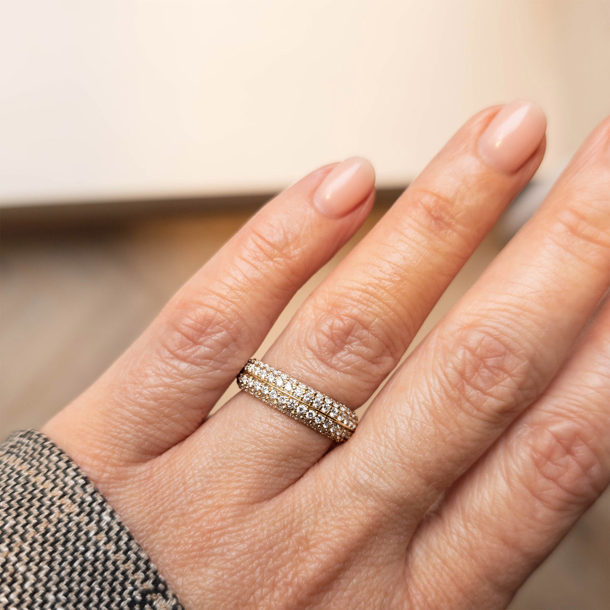 Eternal Micro Pavé Diamantring – 14 karat guld