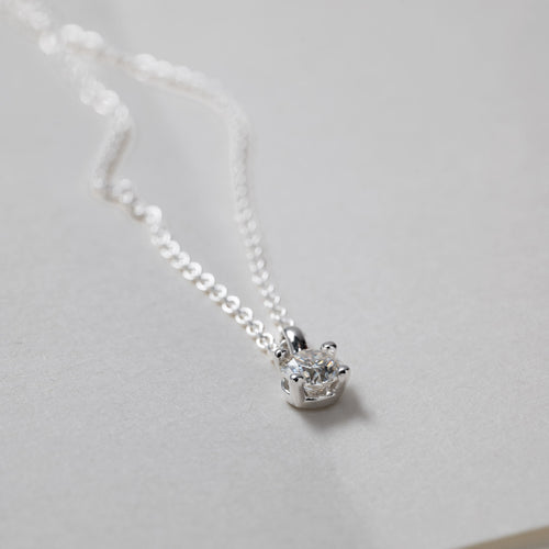 Jocelyn Four-Prong Solitaire Pendant – 0.50 ct Lab Grown Diamond 14K Gold