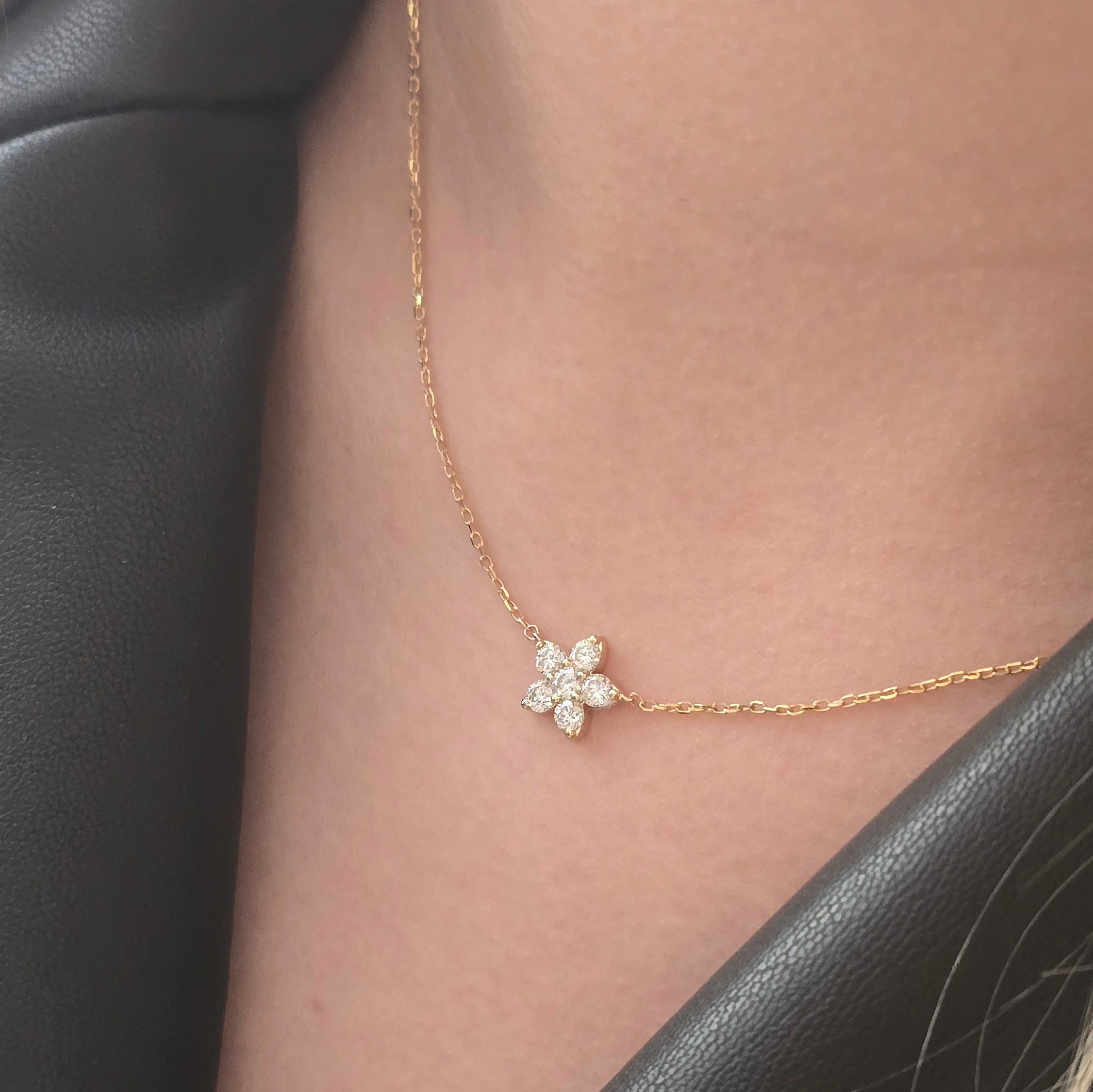 Jocelyn – Shooting Star Halskæde 0,50 ctw Lab-Grown Diamant 14 karat Guld