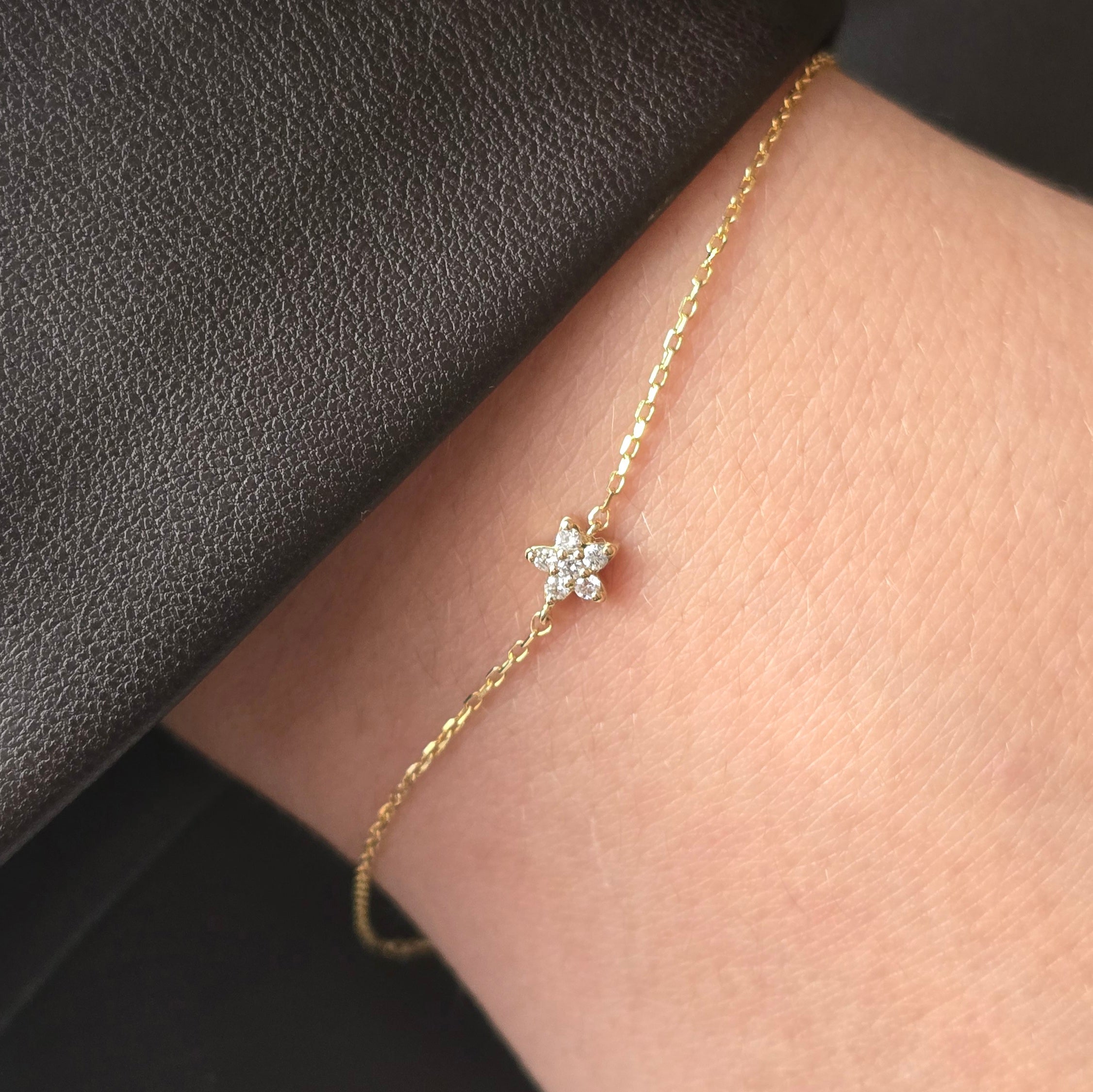 Jocelyn Shooting Star Bracelet – 0.10 ct Lab Grown Diamonds 14K Gold
