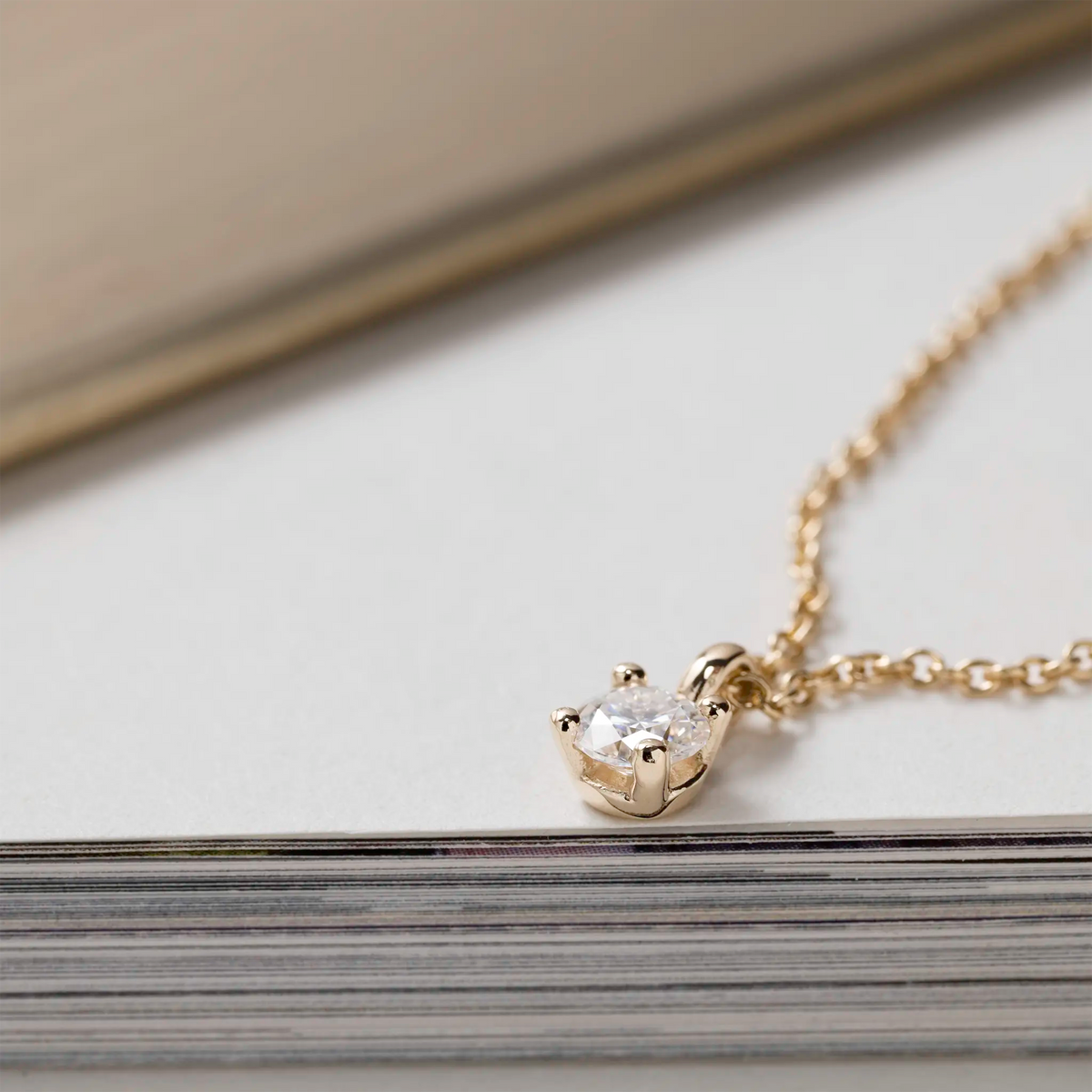 Jocelyn Four-Prong Solitaire Pendant – 0.50 ct Lab Grown Diamond 14K Gold
