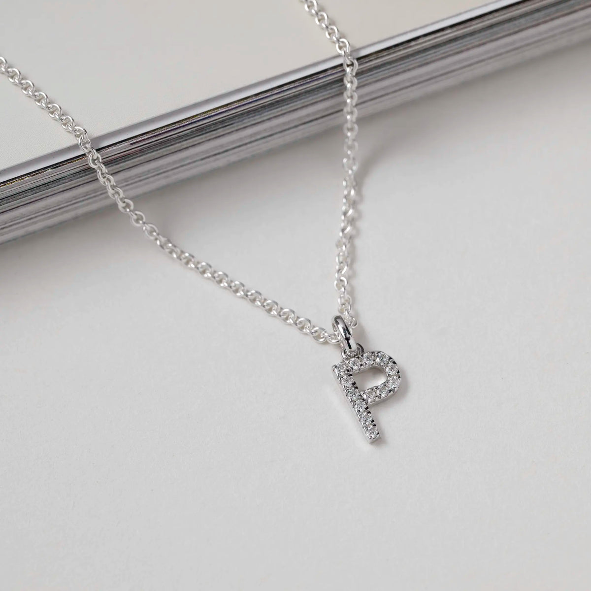 Jocelyn – Letter Charm "P" Initial Lab Grown Diamond 14K Gold